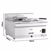 Commercial Countertop Electric Fish Fryer - 25 litres - 15kW - Manual