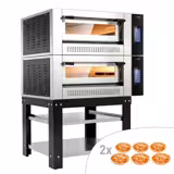 Cuptor cu gaz pentru pizza – 6+6 x 30 cm – cu ecran tactil – inclusiv suport