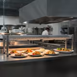 Ripiano d'appoggio per tavolo - con 4 emettitori a infrarossi ceramici - 1500x120mm - 1,4kW