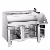 Table réfrigérée de bar pour cocktails et boissons - 1200 mm - 150 litres - 2 portes & prise 230 V