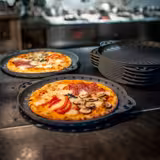 (6 stuks) Herbruikbare pizzadoos - voor Ø 32cm pizza’s - grijs