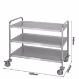 Chariot de service - 1200x600mm - avec 3 niveaux