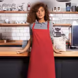 (6 pieces) KARLOWSKY | Basic Bib Apron – Raspberry - 750×900 mm - Adjustable Neck