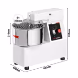 Teigknetmaschine - 22 Liter / 18 kg - mit festem Kessel - Timerfunktion