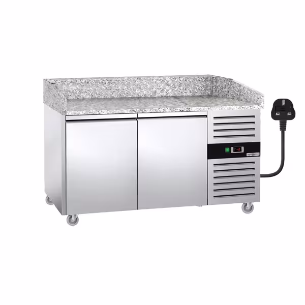 Commercial Pizza Prep Counter ECO – 1500 × 800 mm – with 2 Doors