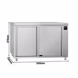 ECO Commercial Heated Worktop cabinet - 1000x700mm - with sliding doors - Digital