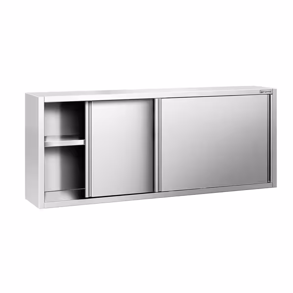 RVS wandkast PREMIUM - 2000x400x800mm - met schuifdeuren