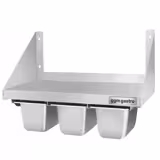 Wandbord für Behälter 3x GN 1/6 - 600x300mm - inkl. Schienen