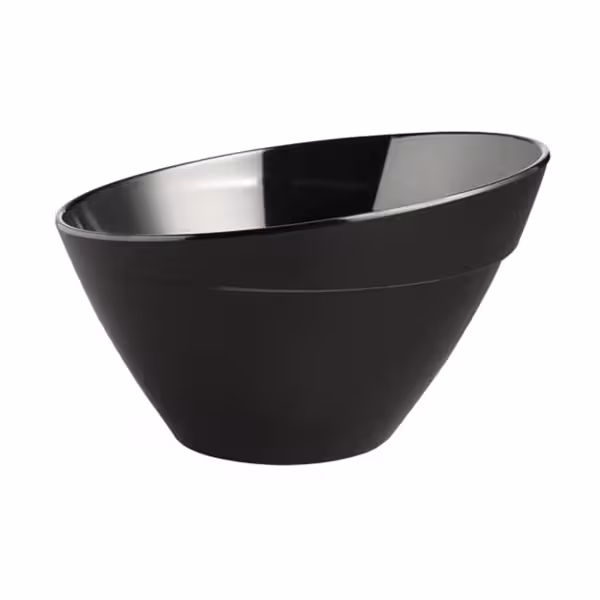 (6 stuks) Kom - BALANCE - Melamine - 1,5L - rond - Ø210mm - stapelbaar - Zwart