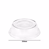(12 adet) CAMBRO | CAMCOVERS® - Camwear®'dan yapılmış tabak kapağı - Polikarbonat - ø 270 mm – Şeffaf