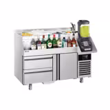 Cocktail voorbereidingstafel- 1200mm - 150L - 1 deur, 2 lades & 230V stopcontact