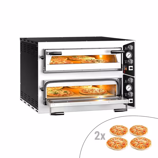 Sähköinen pizza-uuni - 4 + 4 x 35 cm - käsikäyttöinen