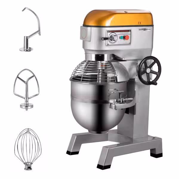 Planetární mixér - 60 l - 2,24 kW - vč. 3 nástavců na míchání - pro těžká těsta