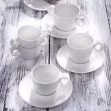 (12 Stück) LUX - Untertasse/ Teller Maastricht - 235x180mm - Elfenbein