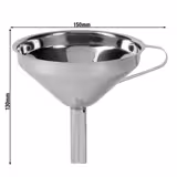 (6 Stück) FUCHS | DELFIN® Restetrichter mit Sieb - Ø127mm - Edelstahl