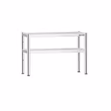 Étagère supérieure en inox – 2 niveaux – 1200 × 370 mm – hauteur réglable