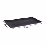(6 Stück) GN-Tablett 1/3 - DARK WAVE - Melamin - Höhe: 20mm - Schwarz
