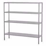 Scaffale in acciaio inox ECO - 1800x500mm - con 4 ripiani (REGOLABILI)