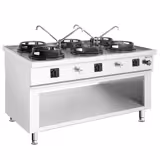 Fogão wok a gás - 90kW - 6 queimadores - incl. 4 torneiras