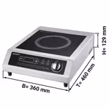 (2 قطع) موقد تحريضي - 360x460x129mm - 3,5 kW - 1 مناطق طهي
