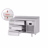 Koelwerkbank Premium PLUS - 1468x600mm - met 6 laden & met achterwand