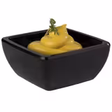 (6 pcs) Dipping Pot - PURE - Melamine - 50ml - rectangular - 65x65mm - Black