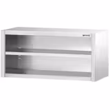 Armario de pared de acero inoxidable PREMIUM - 1400x400mm - abierto (sin puertas) - 650mm de alto