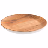 Wood-Effect Melamine Plate – CRAZY WOOD - Ø 150 mm - brown