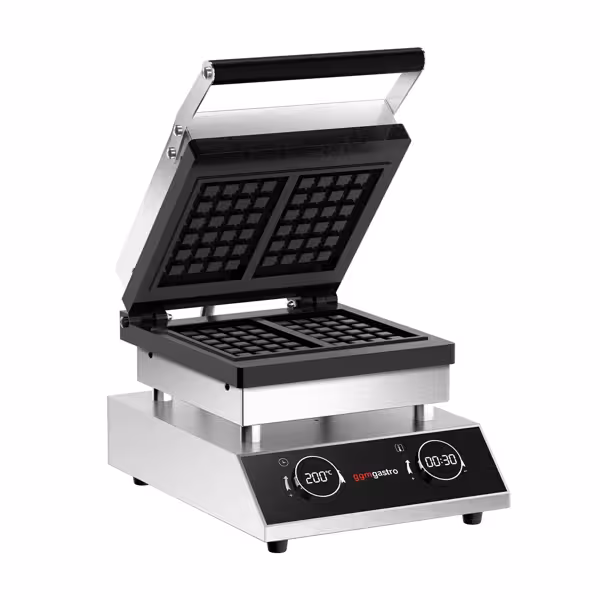 Waffle iron - Single - Digital - 1.6 kW - Shape: 2 Brussels waffles