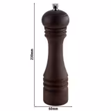 (6 adet) Tuz değirmeni - ETERNAL - Ahşap - Seramik Mekanizmalı - Yükseklik: 230mm - Kahverengi