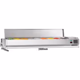 Vitrină frigorifică de ingrediente ECO - 2000x395 mm - 9x GN 1/3