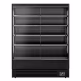 Expositor mural refrigerado - 1524mm - 693L - com 2 portas de correr em vidro & 4 prateleiras - Preto