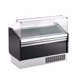 Vitrine de gelados Profissional LEVI - 1620mm - Frio estático - com iluminação LED - para 9+9 cubas de gelado de 5 litros - Preto