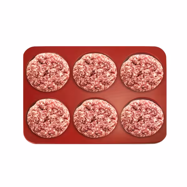 Hamburgerpers - Ø 120mm - 175g - kunststof - rood