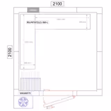 Regalset Aluminium - L-Form links - Bautiefe: 360mm - Tragkraft: 600 kg