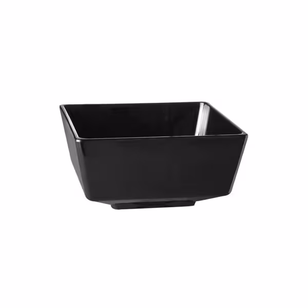 (6 stuks) Schaal - FLOAT - Melamine - 0,16L - vierkant - 90x90mm - stapelbaar - Zwart