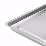 Tabuleiro para apresentação - Aço inoxidável - com rebordo - retangular - 393x268x20mm