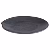 (6 pcs) DARK WAVE | Plate - Melamine - Ø220mm - Black