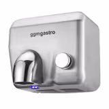 (2 pcs) Hand Dryer with Push Button - Matt Black Stainless Steel