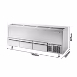 Pozzetto refrigerato per bottiglie - Acciaio inox - 620 litri - Con 3 cassetti