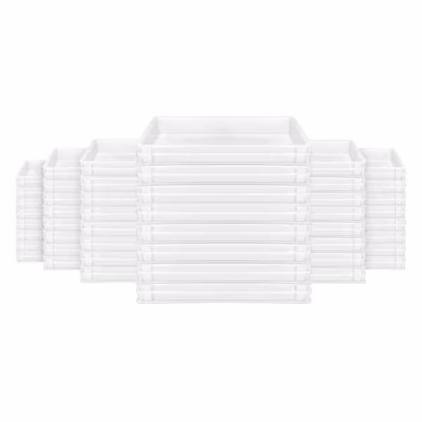 (48 قطع) صندوق تخمير العجين - طقم - 48 صناديق - EN 600x400 - الارتفاع: 70 mm - Polypropylene (PP) - أبيض