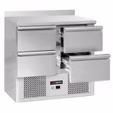 Chladicí stůl ECO - 900x700x976 mm - 240 l - s 4 zásuvkami - se zadním lemem