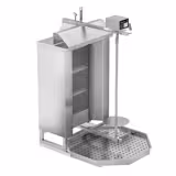 Gas Doner Kebab Grill (Shawarma/Gyros) - 3 Burner - up to 40kg - 9.75kW - Countertop - incl. 2 splash guards & 2 double doors
