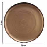 (12 kpl) pizzalautanen - posliini - Ø 310 mm - pronssi