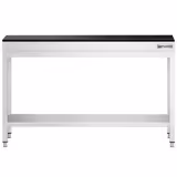 Rozsdamentes acél munkaasztal PREMIUM - 1400x800 mm - alsó polccal - gránit munkalappal