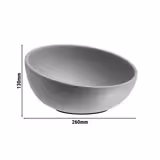Concrete Buffet Salad Bowl – 1.7 L - 260 x 260 x 130 mm - Grey - Not for oil & vinegar