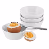 (6 pcs) Coquetier - Mélamine - Ø 80mm - Blanc