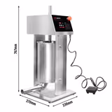 Commercial Electric Sausage Filler and Churro Machine - 15 Litres - 90 W - Stainless Steel - incl. 4 Sausage Filler Nozzles and 3 Churro Nozzles