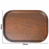 (12 stuks) CAMBRO | Dienblad van echt hout - rechthoekig - 750x480mm