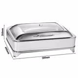 Chafing dish - GN 1/1 - avec couvercle en verre à fermeture douce (Soft-Close)